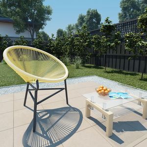 Chaise de patio Acapulco en rotin beige Chaise de jardin élégante - Product Image 1