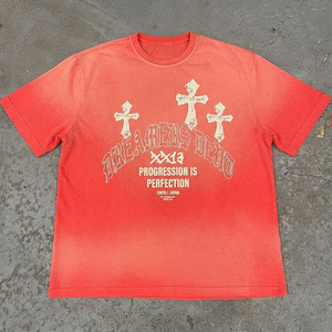 เสื้อยืดผู้ชาย Dreamers Beho XX13 Progression Is Perfection ไซส์พลัส สีแดง คอกลม แขนสั้น สไตล์สตรีท พิมพ์ลายเจอร์ซีย์ - Product Image 1