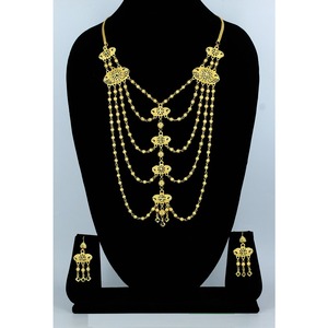 ชุดสร้อยคอเครื่องประดับแฟชั่นพร้อมต่างหูเครื่องประดับดูไบดีไซน์หรูหราชุดเครื่องประดับงานแต่งงานขายส่งสร้อยคอทอง - Product Image 3