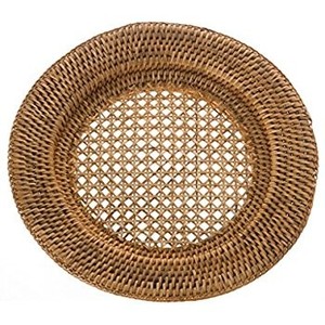 Plato de Rattan Redondo al por Mayor, Tejido, Ecológico, de Alta Calidad y Sostenible para Bodas, Restaurantes o Uso Doméstico - Product Image 1