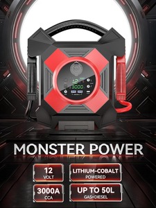 Arrancador de Baterías de Alta Potencia, 12V 30000A Pico, Batería de Litio Portátil, Arrancador de Emergencia -40 ° F Instant Start All para Diésel de 50L - Product Image 3