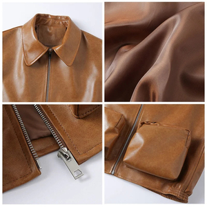 Chaleco de Motociclista de Piel de Cordero para Mujer, Estilo Perfecto, Personalizado, con Logotipo Frontal, Sin Mangas, Impermeable, de Algodón - Product Image 4