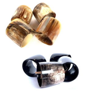 Ronds de serviette élégants en corne de buffle pour la décoration de table raffinée, ronds de serviette en corne de buffle bio pour la décoration de fêtes et de mariages - Product Image 3