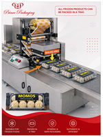 Machine d'emballage horizontale automatique à grande vitesse pour l'emballage alimentaire en papier et plastique, destinée aux raviolis, pains vapeur et aliments surgelés