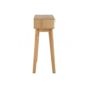 Mesa de Estudio Moderna Minimalista de Madera Maciza con 2 Cajones con Tiradores Dorados para Pasillo, Sala de Estar y Dormitorio - Product Image 4