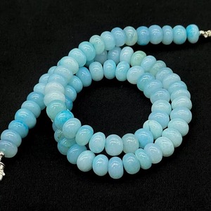 Natural Candy Blue <b>Opal</b> Smooth Rondelle Choker <b>Necklace</b> 7MM 9MM Genuine Blue <b>Opal</b> Gemstone <b>Necklace</b> Adjustable Blue <b>Opal</b> Jewelry - Product Image 2