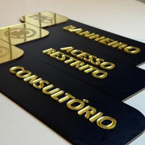 Custom Acrylic Dental Clinic Door Signage 3D Gold <b>Letter</b> Office Name Plate Advertising IP65 Waterproof Wall Mount Hospital Room - Product Image 3