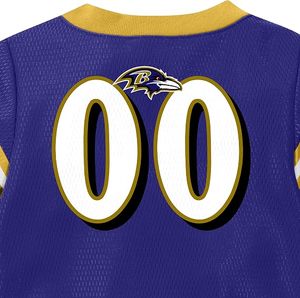 Baltimore Ravens Baby Jersey <b>Bodysuit</b> Purple Gold Mesh Personalized Number 00 Sports Onesie - Product Image 4