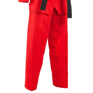 Uniforme de Kung Fu Rojo para Hombre, 100% Algodón, Ropa de Artes Marciales, Corte Regular, Talla Adulto, Estilo Liso Teñido, Duradero - Product Image 2