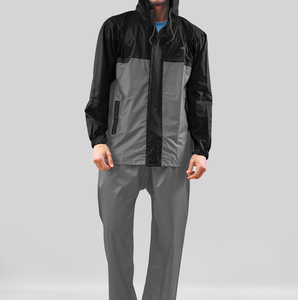 Nouvel ensemble coupe-vent en nylon pour homme avec logo personnalisé RTS, panneaux contrastés et pantalon, idéal pour l'été, respirant, style streetwear, veste zippée. - Product Image 1