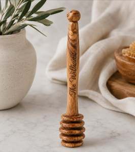 Moderno Juego de Cucharas para Miel de Madera Bañadas en Oro Rosa con Mango Largo, Ecológicas y Duraderas para Servir Queso, Frutas, Nueces, Té y Café - Product Image 3