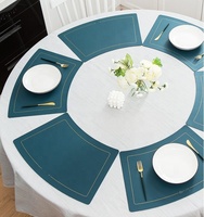 Usine Logo personnalisé en cuir élégant napperon Pad Table à manger tapis décor tapis isolation thermique napperons
