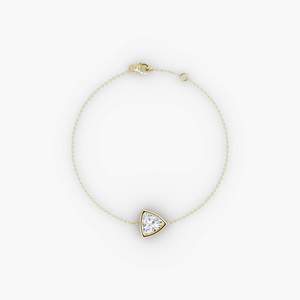 Pulsera de Plata de Ley 925 con Zirconia de Corte Trillón de 1.00 CT y Engaste de Bisel, Cadena y Eslabones, Regalo para Mujer para Boda, Compromiso o Fiesta - Product Image 6