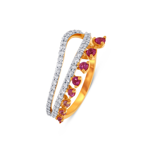 Luxurious <b>Two</b> Tone Rose Gold <b>Ring</b> Featuring a Grand Diamond Halo and Accent <b>Stones</b> Timeless Brilliance: Rose Gold Diamond Halo - Product Image 1
