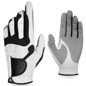 Guante de Golf DARIB IMPEX de Cuero Genuino Blanco para Mano Derecha, Dedos Completos, Antideslizante, Transpirable, con Cierre de Tirón, Unisex, Deportivo - Product Image 1