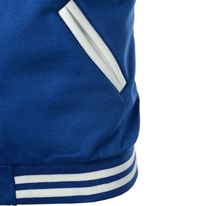 Custom Unisex Hooded Varsity <b>Jacket</b> Stand Collar 100% Cotton Woven Fabric Coated Front Windproof Breathable <b>Winter</b> Geometric - Product Image 3