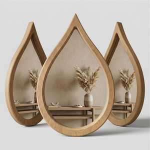 Miroir mural rond en bois naturel fait à la main, écologique, décoratif, accent moderne, style bohème, chambre à coucher, salon, décoration de la maison - Product Image 3
