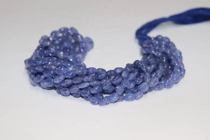 AAA <b>Tanzanite</b> Plain Beads Smooth Oval Cut Gemstone Beads Natural <b>Tanzanite</b> Wholesale Beads - Product Image 3
