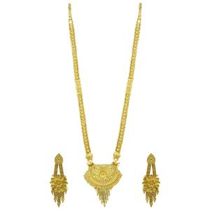 Collares largos de latón al por mayor con baño de oro de 14K, 18K, 24K, diseño tradicional, joyería de moda, joyería rellena de oro, oro, joyería - Product Image 2