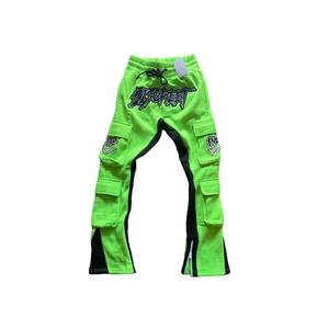 Ensemble 2 pièces streetwear délavé à l'acide pour homme - Sweat à capuche et pantalon de jogging avec logo brodé personnalisé et patchs usés - Product Image 6