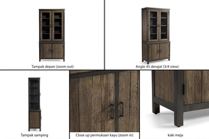 Mueble de Lujo Azora, Mesa Auxiliar de Diseño Escandinavo Contemporáneo, Mueble de Almacenamiento para Decoración del Hogar, Ecológico, Duradero y Sólido - Product Image 6
