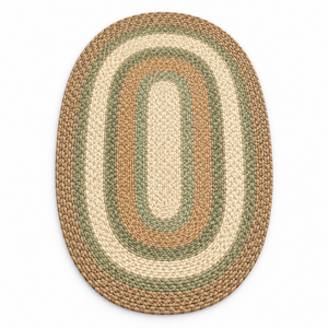Tapis ovale en jute naturel tissé à la main, multicolore, tressé, style bohème, pour chambre, salon et vente en gros - Product Image 3