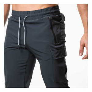 กางเกงคาร์โก้ผ้าแคนวาสทรงตรงสำหรับผู้ชาย น้ำหนักเบา ขายดีที่สุด ระบายอากาศได้ดี เป็นมิตรกับสิ่งแวดล้อม แห้งเร็ว ผลิตจากผ้าโพลีเอสเตอร์/คอตตอนผสม พร้อมเชือกผูก - Product Image 5