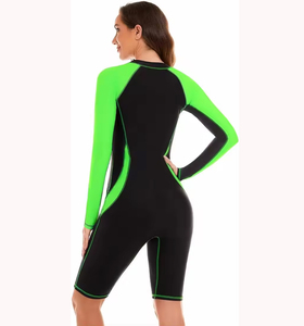 3mm Neoprene Women <b>Wetsuit</b> Long Sleeve Surfing Suit Front Zipper SCR Diving Suit Flatlock Stitching Suit - Product Image 6