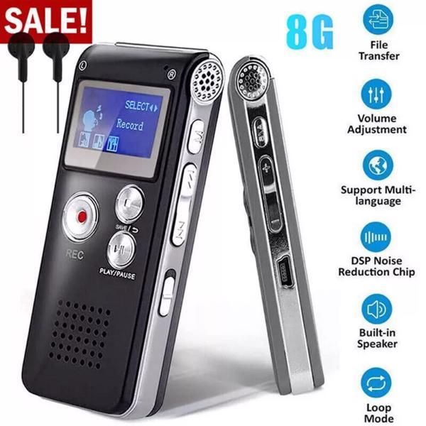 Mini Digital Audio Sound Recorder Model D0100HAJ89U Spy Lectures Voice Recorder