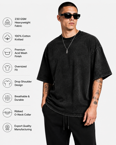 Camiseta de algodón 100% de 240 GSM de alta calidad, peso pesado, lavado efecto nieve, jersey grueso, del fabricante de Tiruppur, India - Product Image 6