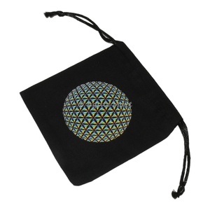 Sac en toile de jute réutilisable écologique recyclé personnalisé cadeau Love imprimé en coton noir à cordon - Product Image 4
