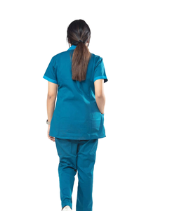 Uniforme de travail unisexe en spandex durable, anti-humidité, design haut de gamme pour médecins, dentistes, cliniques vétérinaires, manches courtes - Product Image 3