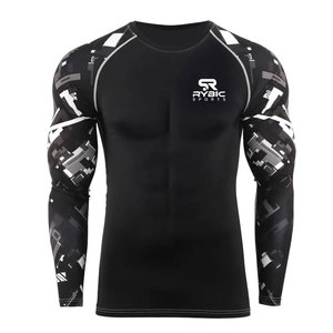 Breathable Long Sleeve Men Printing Rash Guard For Surfing Swimming Quick Dry Uv Sun Protection <b>Athletic</b> Shirt - Product Image 1