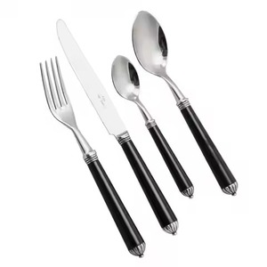 Juego de Cubiertos Metálicos Tradicionales de Acero Inoxidable, Tenedor, Cuchara y Cuchillo para el Hogar, Cocina, Restaurante, Hotel, Banquete - Product Image 1