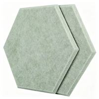 Panneaux acoustiques hexagonaux en fibre de polyester, absorption sonore hautement efficace, 9 mm d'épaisseur, écologiques, vente en gros, salle de conférence, villa
