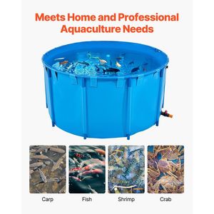 Tanque Plegable de PVC para Peces Koi de 818 Galones, Tanque para Peces Dorados con Marco Estable, Estanque para Peces de Lona, Accesorios para Acuarios - Product Image 6