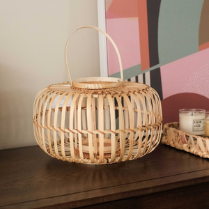 โคมไฟงานเทศกาลไม้ไผ่ธรรมชาติ ดีไซน์แบบบ้านไร่ โคมไฟทำมือสำหรับตกแต่งบ้านจากเวียดนาม - Product Image 4