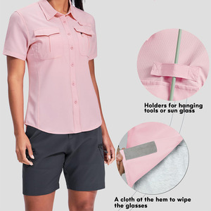 Chemises de pêche antidérapantes d'été pour femmes, coupe confortable, sans manches, respirantes, en tissu extensible - Product Image 4