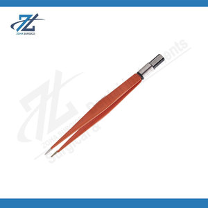 Pinzas Bipolares Rectas de Alta Precisión con Punta Fina de 0.5mm y Mango Aislado para Procedimientos de Microcirugía, ORL y Neurocirugía - Product Image 4