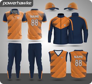 Prohawke Men's Wear Cricket Jersey Uniforme Sudadera con capucha Conjunto Medio con cuello y pantalones hasta el tobillo Pantalones - Product Image 5