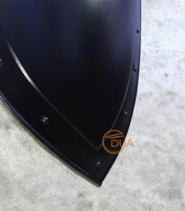 Escudo Medieval de Hierro Pulido de Calibre 18, Escudo de Armadura de Caballero, Escudo de Batalla para Cosplay y Reenactment Histórico, Negro, Halloween - Product Image 3