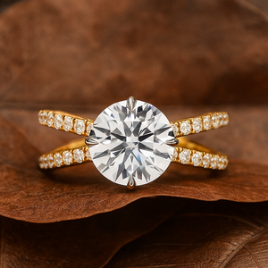 Anillo de Compromiso SHREERAJ SOLITAIRE de Oro Sólido de 14K con Diamante de Corte Brillante, Engaste de Garra, Certificado IGI, Estilo Moderno, Regalo de Boda - Product Image 2