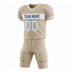 Ensemble d'uniformes de football américain personnalisés, noir et blanc, maillot à col en V, pantalon, homme adulte, toutes saisons, évacuation de l'humidité, impression à l'écran - Product Image 3