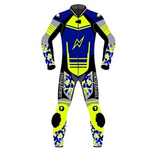 Combinaison MotoCP Ramaha Racing en cuir de vachette/crocodile, protection avancée pour la piste et la route, sur mesure - Product Image 1