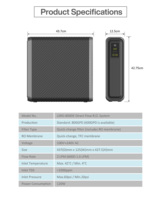 Système de filtration d'eau RO sous évier à flux direct 3 étapes 800 GPD en plastique avec robinet intelligent et surveillance TDS