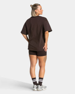 Camiseta Casual de Algodón 100% de Primera Calidad para Mujer, Corte Ajustado, con Logotipo y Diseño Personalizados, Color Marrón, Ropa de Marca Privada - Product Image 6
