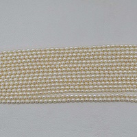 Perles de riz en perles d'eau douce naturelles de 4 mm et 6 mm, perles blanches de haute qualité, demi-percées, perles en vrac, collier de bijoux pour femmes