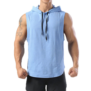 Haut de sport sans manches pour homme en jersey léger, coupe régulière, respirant, pour entraînement et fitness, style décontracté - Product Image 1
