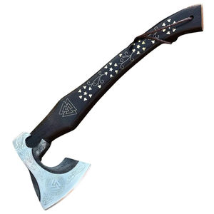 Hacha tradicional para cortar leña con cabeza de acero al carbono y mango de madera maciza para cortar leña y trabajos de jardinería. Hacha a precio de mayorista. - Product Image 1