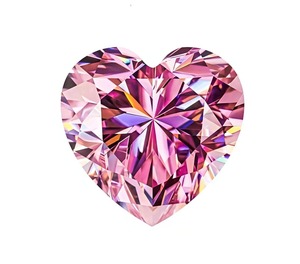 Fancy <b>Pink</b> Heart Lab Grown Diamond 2CT VS1 IGI Certified CVD 3EX Excellent Cut Supplier for Global Diamond Dealers and Importers - Product Image 1